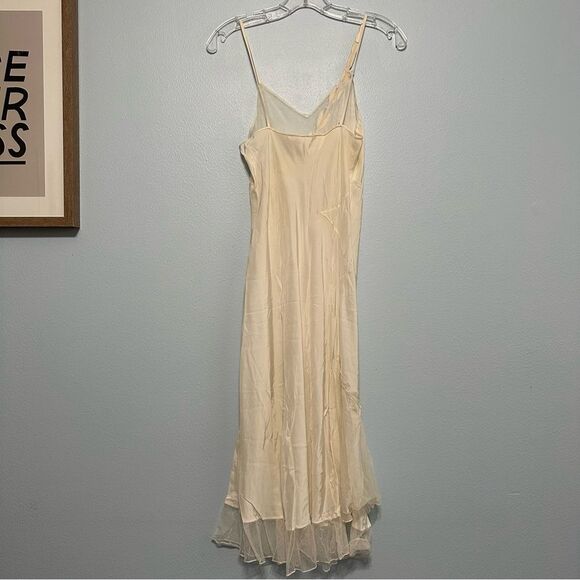 Thea Tewi Lingerie 40s Ivory Nightgown Slip Size 32 Hollywood Glam Wedding - Picture 8 of 16